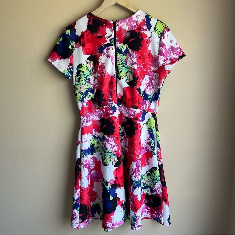 Milly For Design Nation Roasbella Scuba Skater Dress -- Fit and Flare - Size 12 - Picture 3 of 7